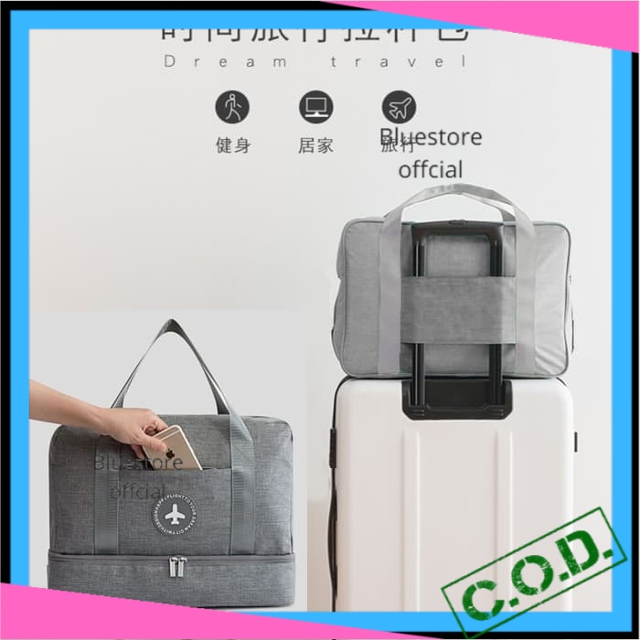 Tas Travel Pria Wanita Jinjing Jumbo Waterproof Anti Air Travel Bag Perlengkapan Traveling Shoulder 