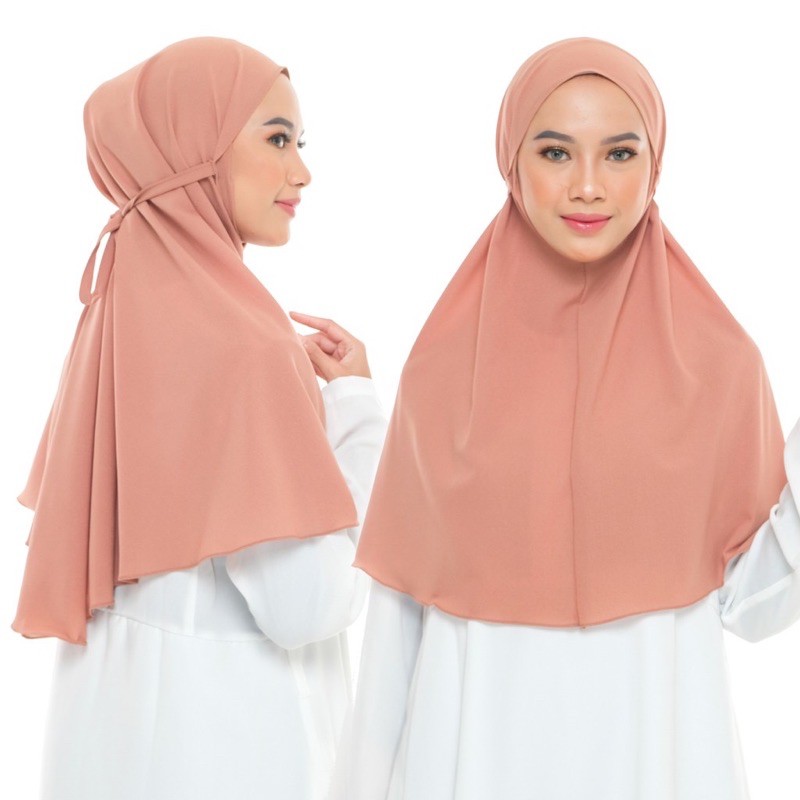 Bergo Maryam Diamond Jahit Tepi Aisyah Tali Non Pet Hijab Instant Jilbab aida | Shopee