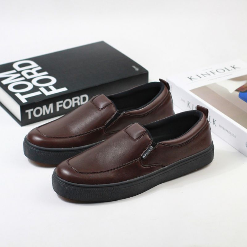 Xshoesbdg.id x Kean Sepatu Slip On Pria Sepatu Casual Pria  Formal Slop Santai Kerja Kuliah Kantor