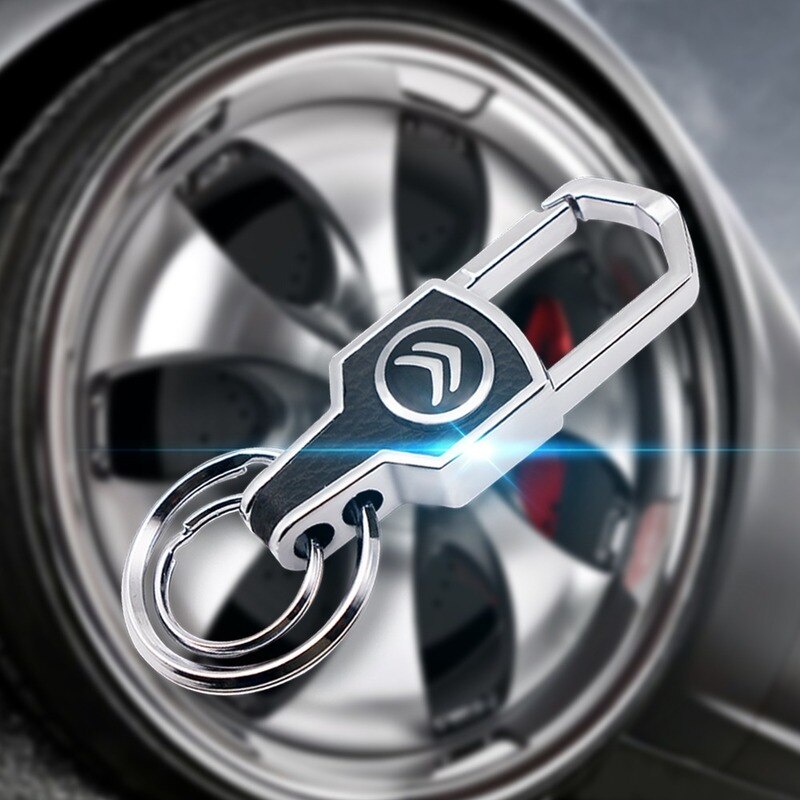 Gantungan Kunci Mobil Bahan Kulit Metal Untuk Citroen C1 C2 C3 C4 C5 C3 Picasso C-Elysee Jumper