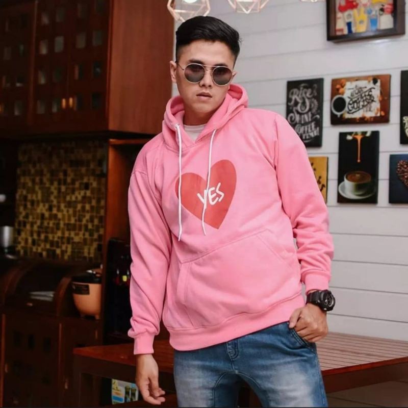 LOVE YES HOODIE || SWEATER PRIA DAN WANITA || JAKET PRIA MURAH #LY