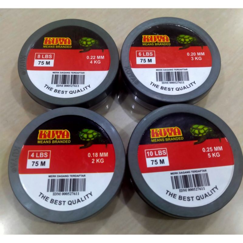 Senar Pancing CAP KUYA CEPUK PANJANG 75 METER Kuat