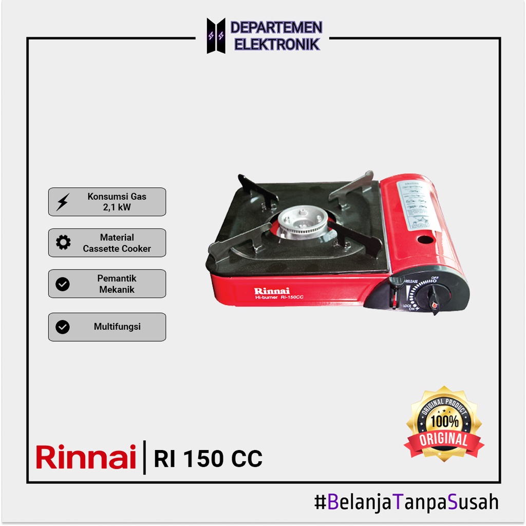 KOMPOR GAS PORTABLE RINNAI 150 CC MURAH BANGET / GARANSI RESMI