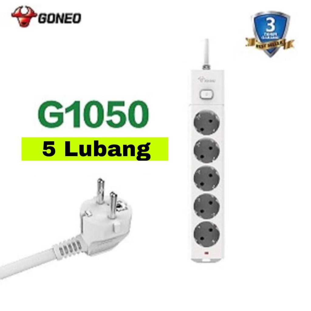 Goneo Power Strip 5 LUBANG G1050-15 (Cord-Lenght=1.5m) White