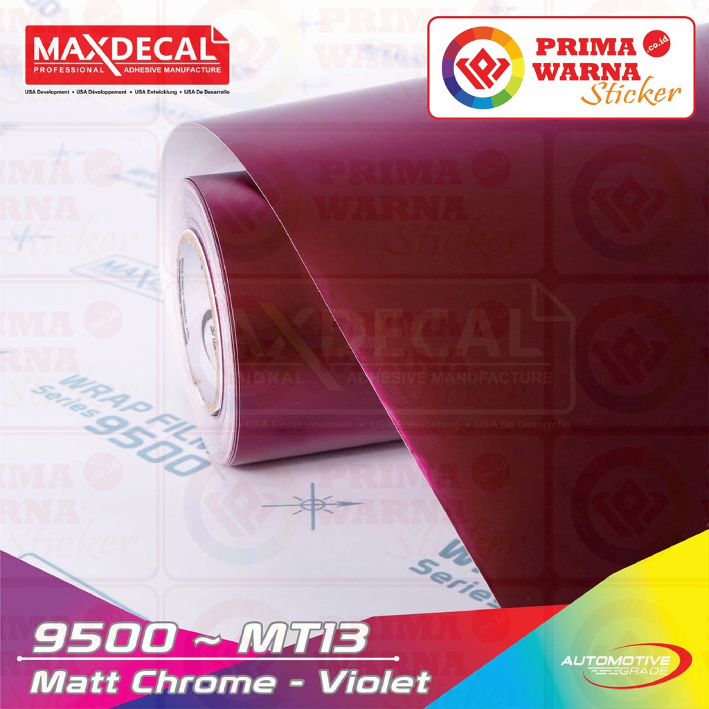 Maxdecal 9500 MT13 Matte Chrome Violet, Wrap Series Sticker, Meteran Lebar 152cm
