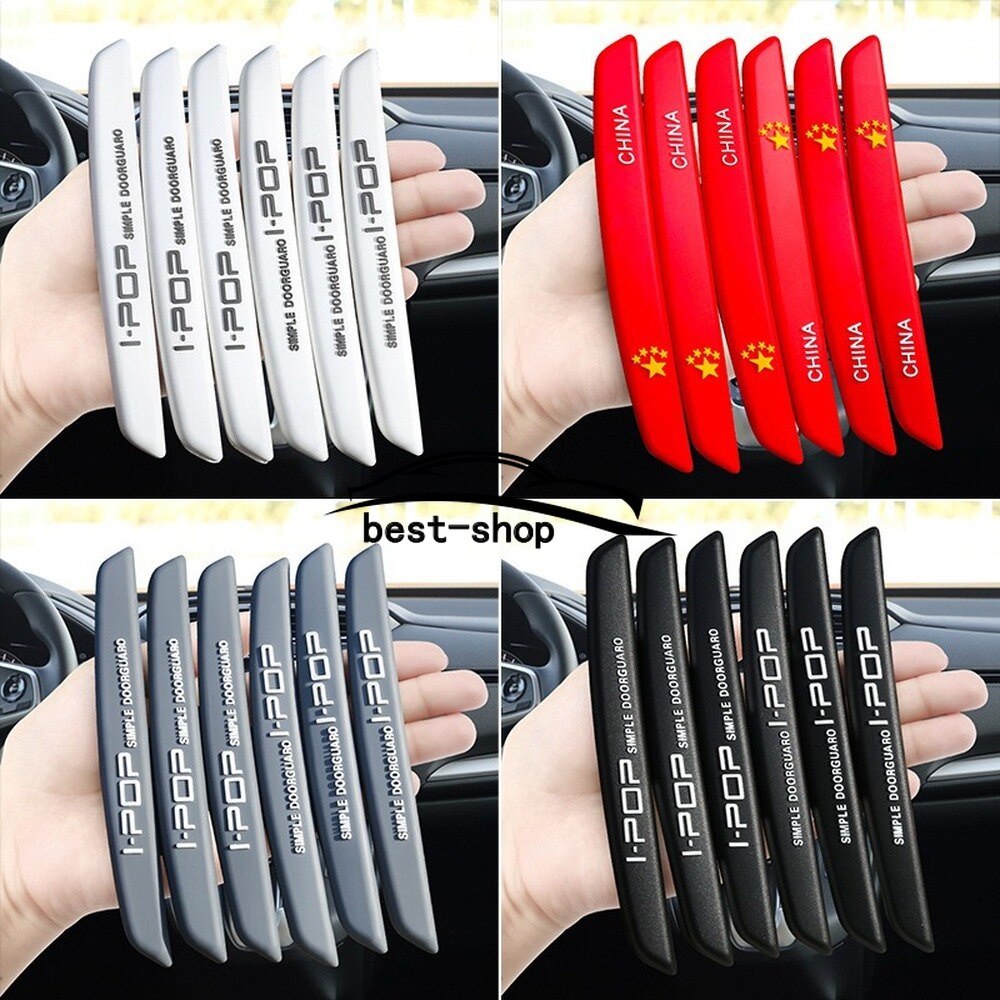 6pcs Bar Pelindung Pinggiran Pintu / Bumper Mobil Dari Goresan