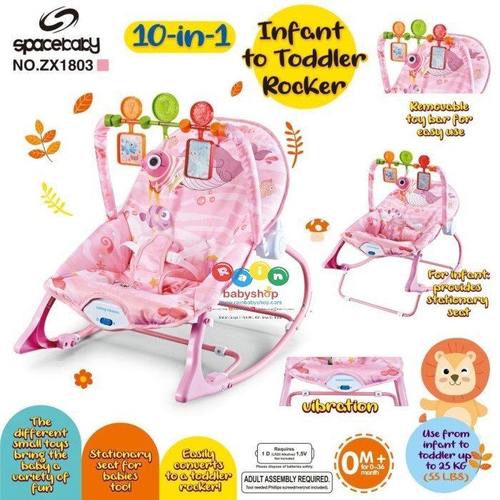 Space Baby Infant To Toddler Rocker ZX1803 10in1-Pink