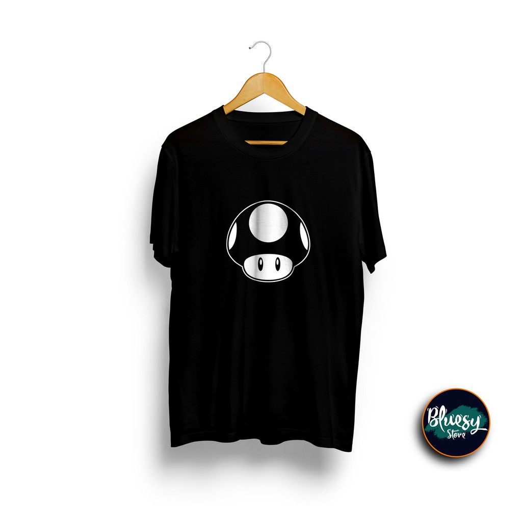 Kaos SUPER MARIO BROS MUSHROOM LVL UP / KAOS LVL UP JAMUR MARIO KARTUN