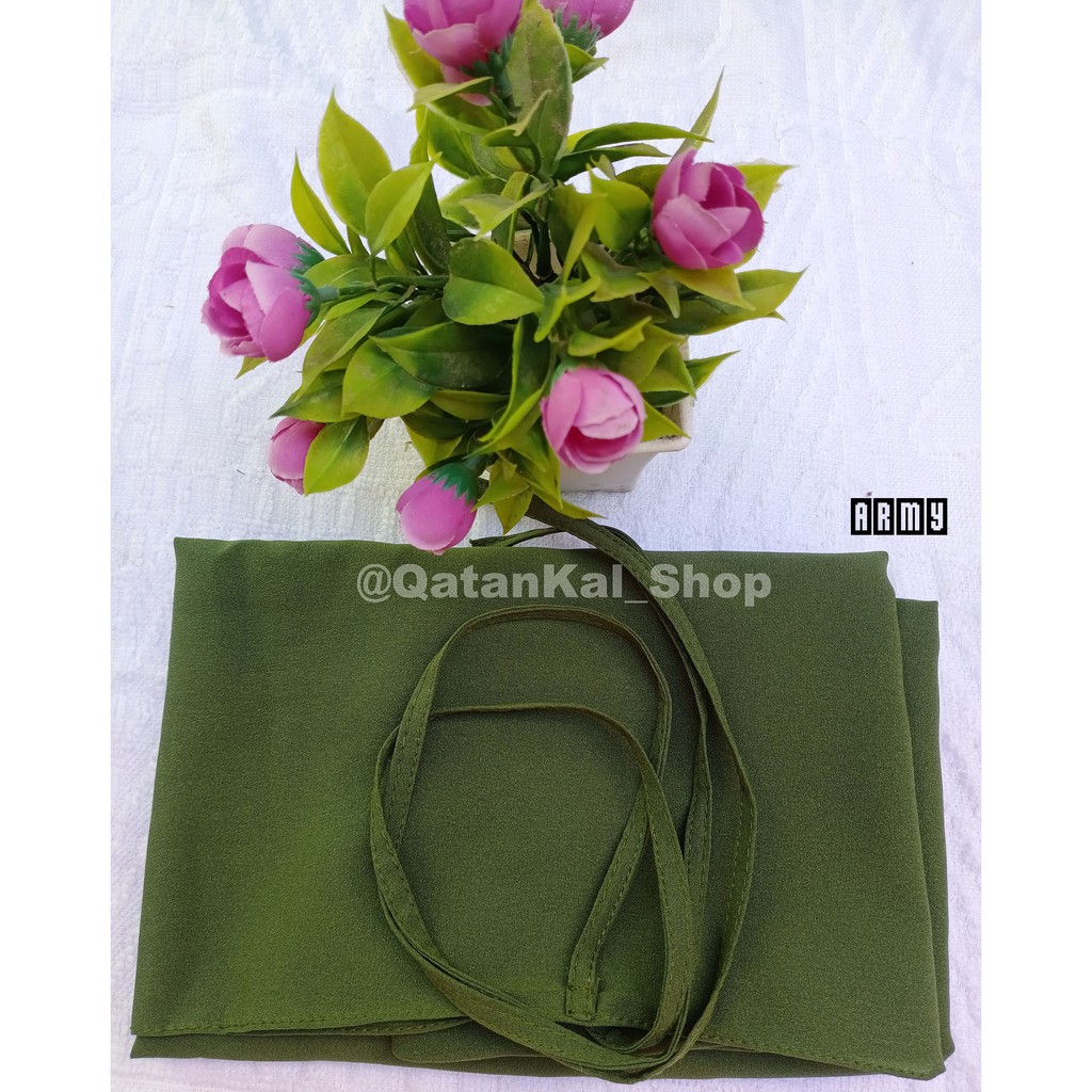 BERGO MARYAM TALI HIJAB INSTAN NON PET BAHAN DIAMOND KERUDUNG JILBAB PREMIUM BAGIAN 1-Army