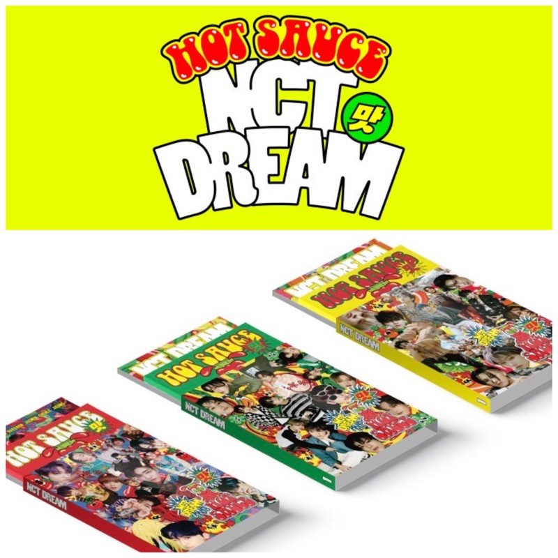[READY STOCK] NCT DREAM - HOT SAUCE PB VER. SEALED BORING,CRAZY,CHILLING  + FOLDED POSTER