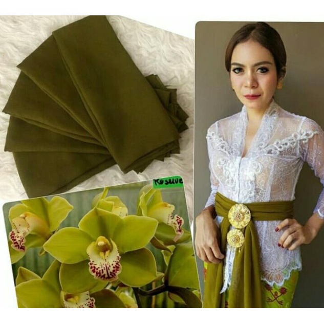 SELENDANG CHIFFON || SELENDANG SIFON BALI WARNA WARNI-Hijau Army