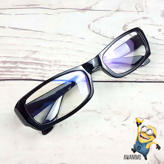 Kacamata Anti Radiasi Komputer Anti Radiation Lens Computer Glasses Kerja Dewasa Pria Wanita Lensa Kuning Bening Clear Perlindungan Mata Layar HP Blue Light Frame Blueray Laris Pelindung-Anti Blue Light v3