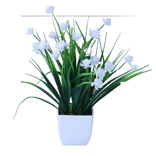 Retaily PT51 Pot Tanaman Hias Bunga Hias Plastik Ornamen Pot Bongsai Artificial Flower Decoration