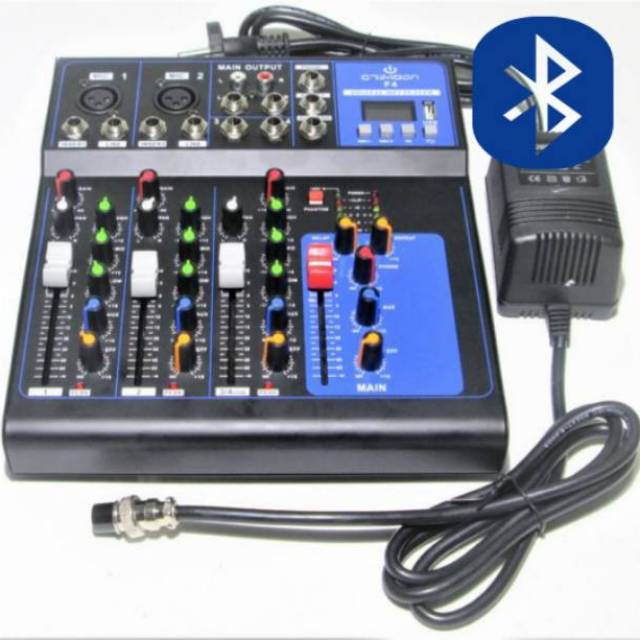 Mixer audio 4 channel f4 crimson + bluetooth