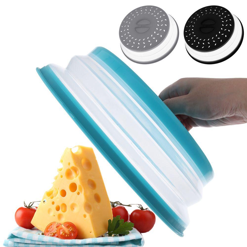 TOP Collapsible Microwave Cover Tutup Saringan Buah Sayur Praktis Anti Puter Splatter Screens