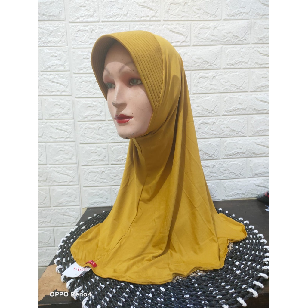 ZOYA BERGO MARSHA KERUDUNG INSTAN HIJAB CASUAL ORI-MUSTARD