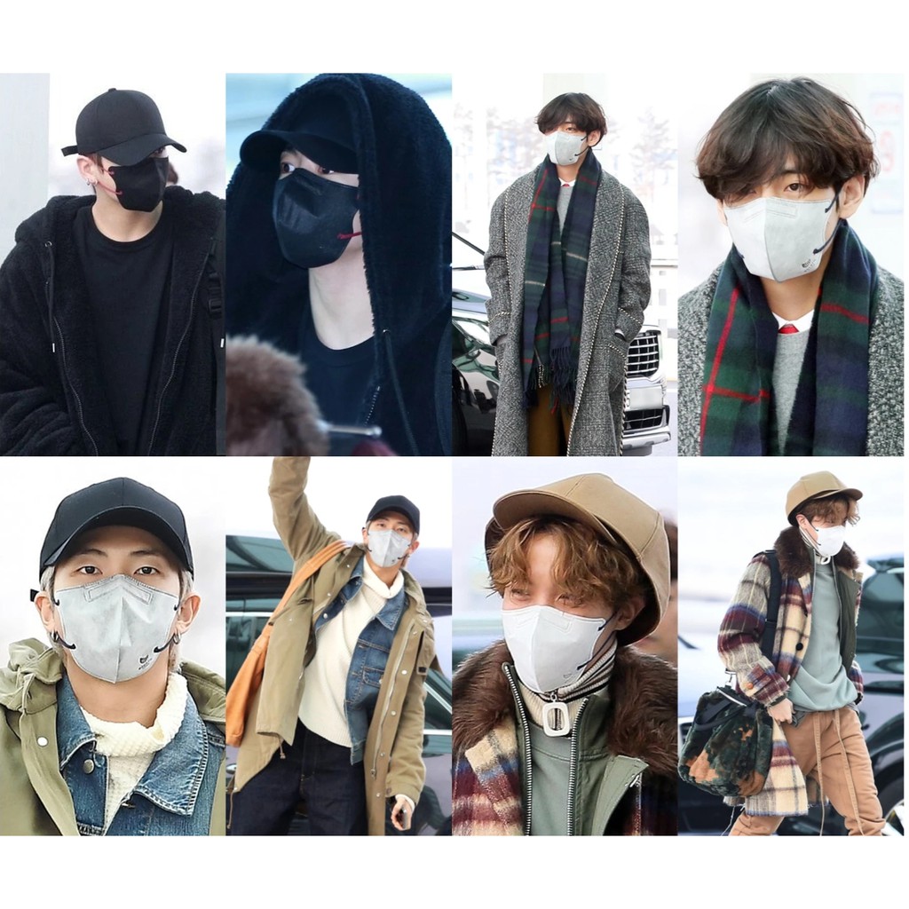 MASKER TINYTAN BTS 2pcs TINY TAN BTS BREATH QUINTET DISPOSABLE MASK B21 ARMY