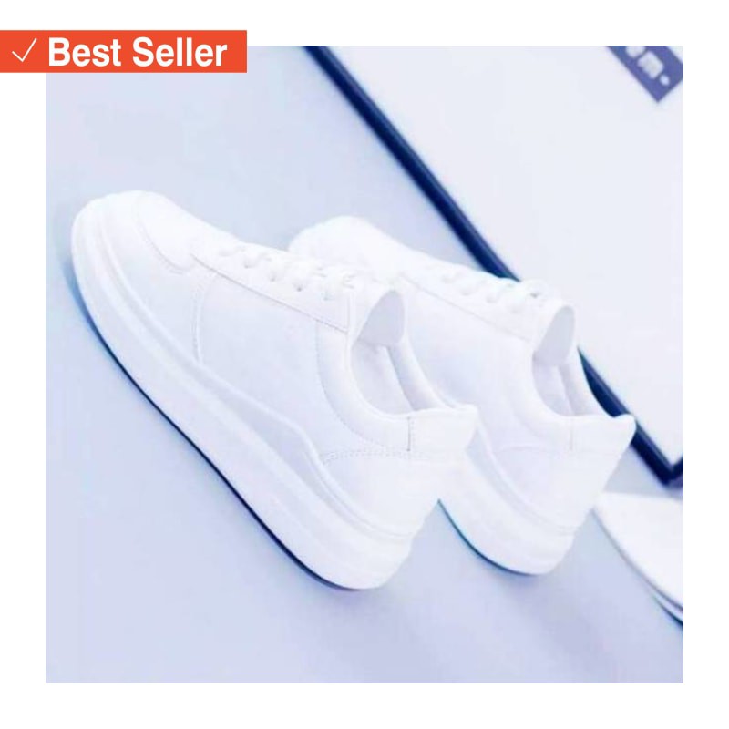 SEPATU SNEAKRES UNISEX SPORT FASHION KEKINIAN  / TERLARIS.... Sepatu wanita putih polos bersih
