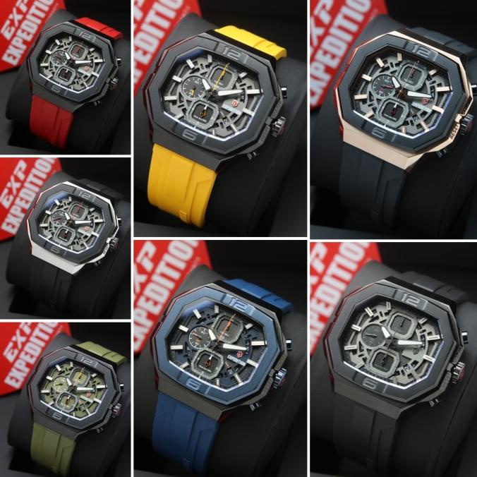 [ ORIGINAL ] Jam Tangan Pria / Cowok EXPEDITION 6813 E 6813 Rubber