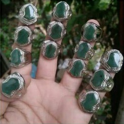 Cincin terompah ring terompah giok hijau aceh