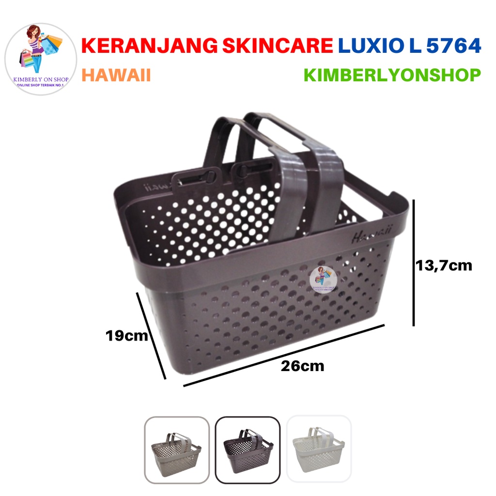 Keranjang Serbaguna Luxio L Keranjang Skincare Hawaii 5764