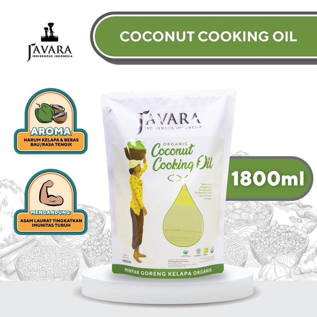 

Javara Organic Coconut Cooking Oil | Minyak Goreng Kelapa Organik | 1800ml | 5000ml