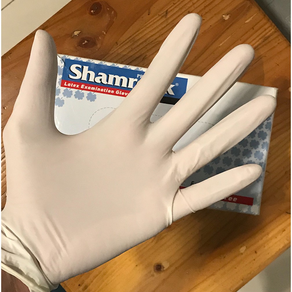 Shamrock Premium Latex Exam Gloves - Powder Free