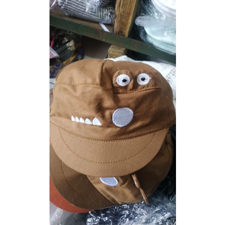 TOPI.ANAK.KALAKTER.KROKODAIL-Coklat