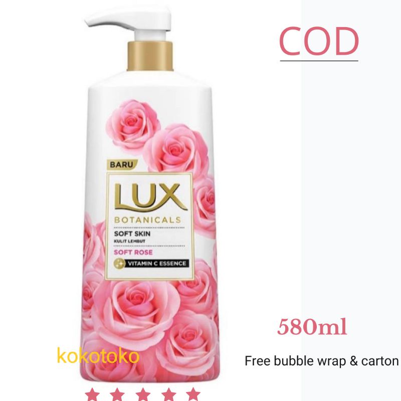 LUX BODY WASH SOFT ROSE 580 ML PUMP