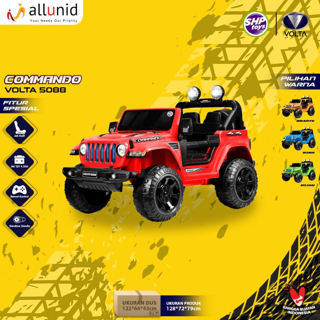 Volta 5088 Commando Jeep Mobil Aki Mainan Anak