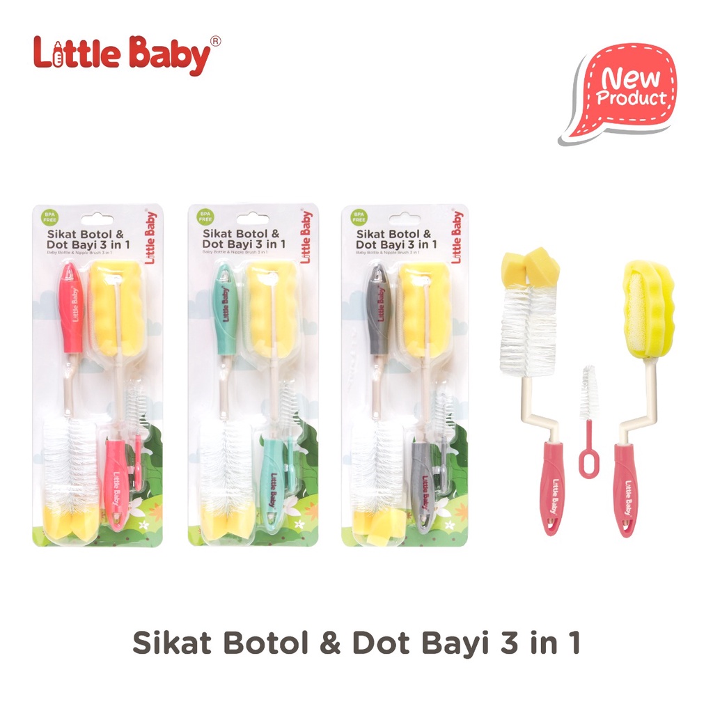 Little Baby Sikat Botol Baby &amp; Dot Bayi  / Sikat Botol Bayi