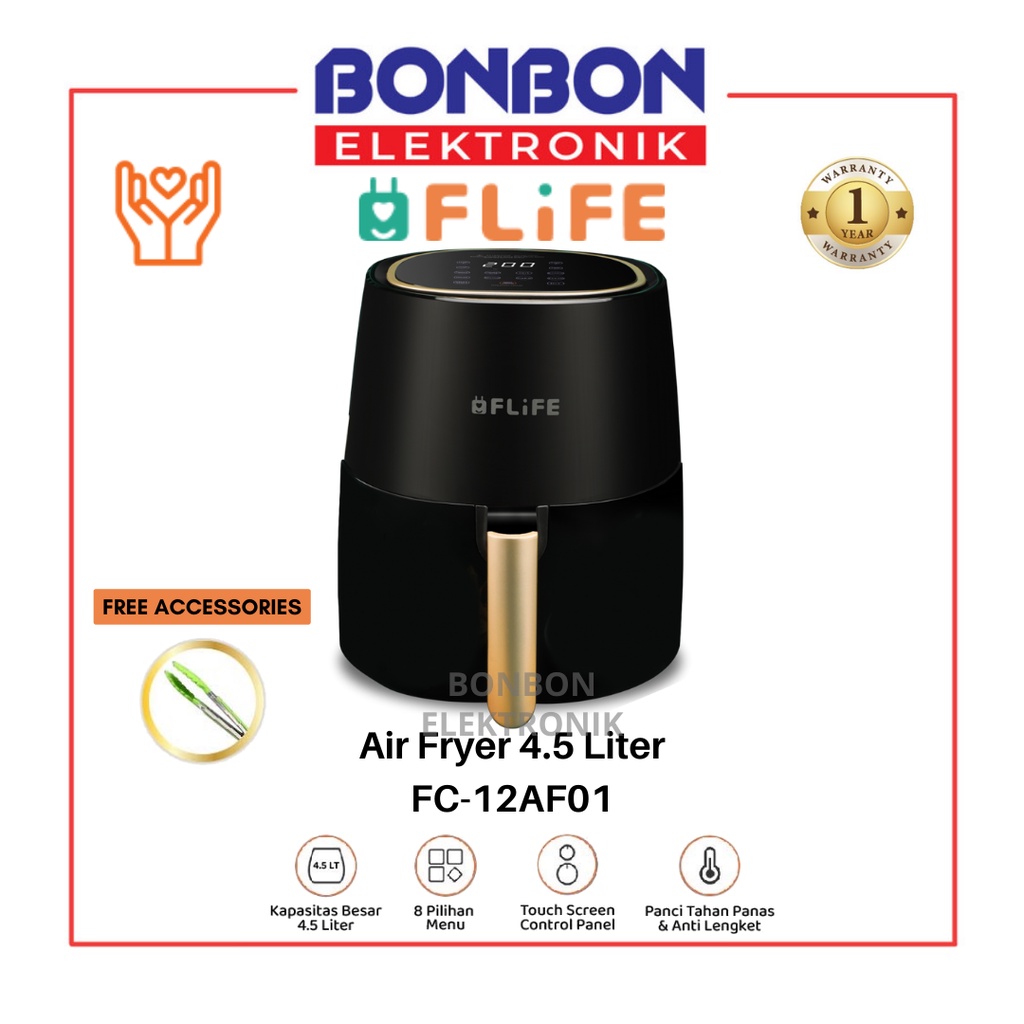 FLIFE Air fryer FC-12AF01 4.5L Mesin Penggoreng tanpa minyak