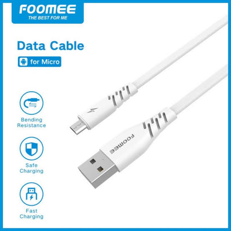 [FOOMEE NS-11]Kabel Data Foomee Micro Usb 2.4A Fast Charging