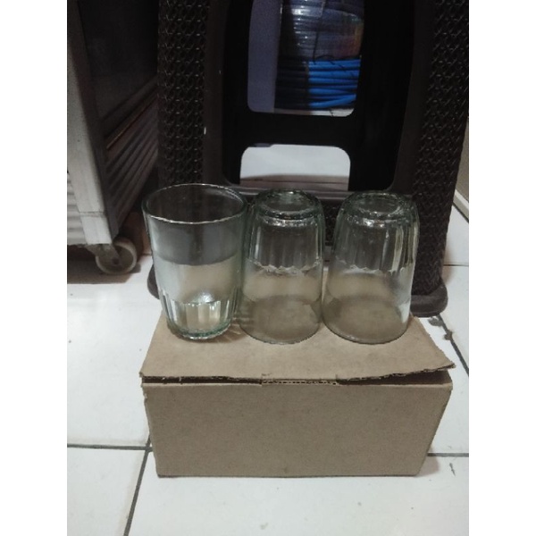 GELAS KOPI / GELAS KACA POLOS / GELAS BELIMBING (6pcs)