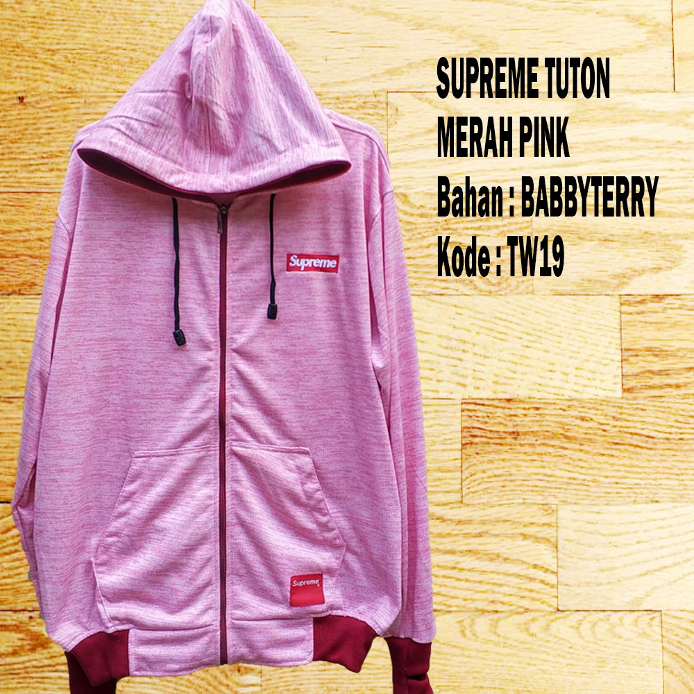 jaket supreme pink