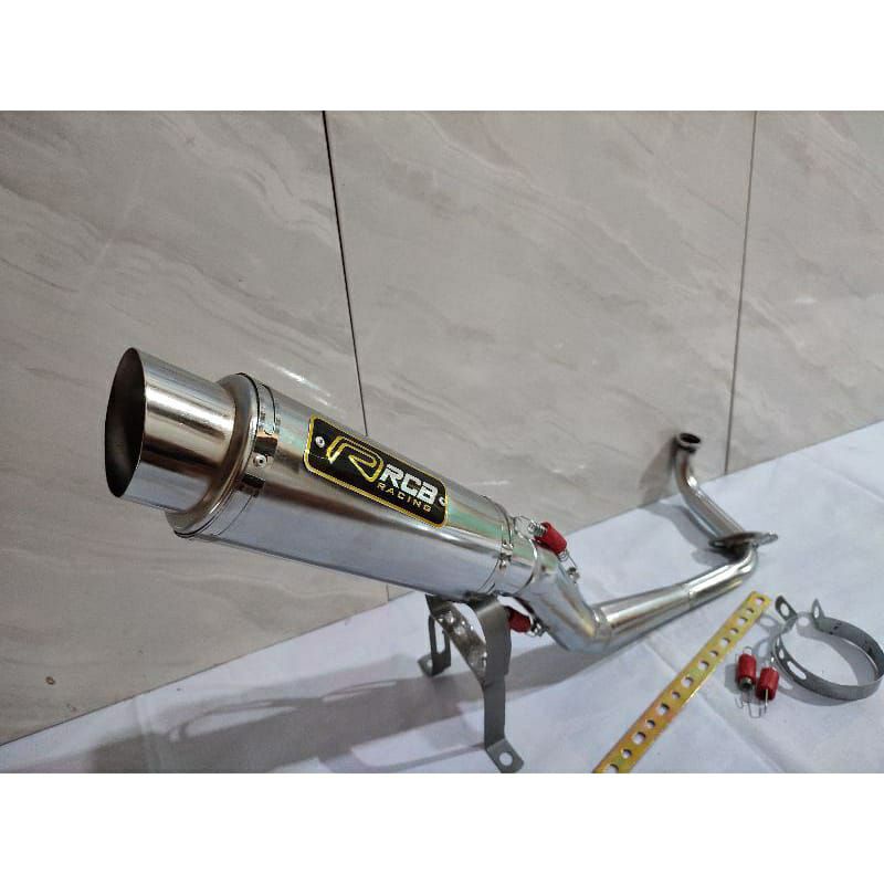 knalpot racing RCB motor mio j, mio sporty, mio m3, beat FI, beat karbu, genio FI, scoopy FI, vario 