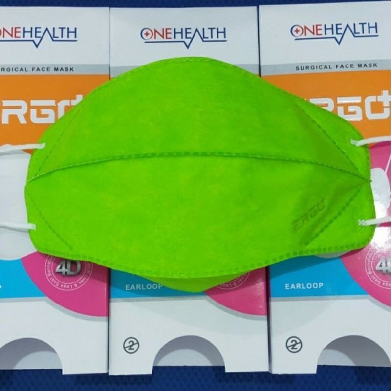 Masker ERGO OneHealth 4D isi 25 pcs/Masker ERGO Onehelath  4D Medis /Masker medis Ergo Onehealt