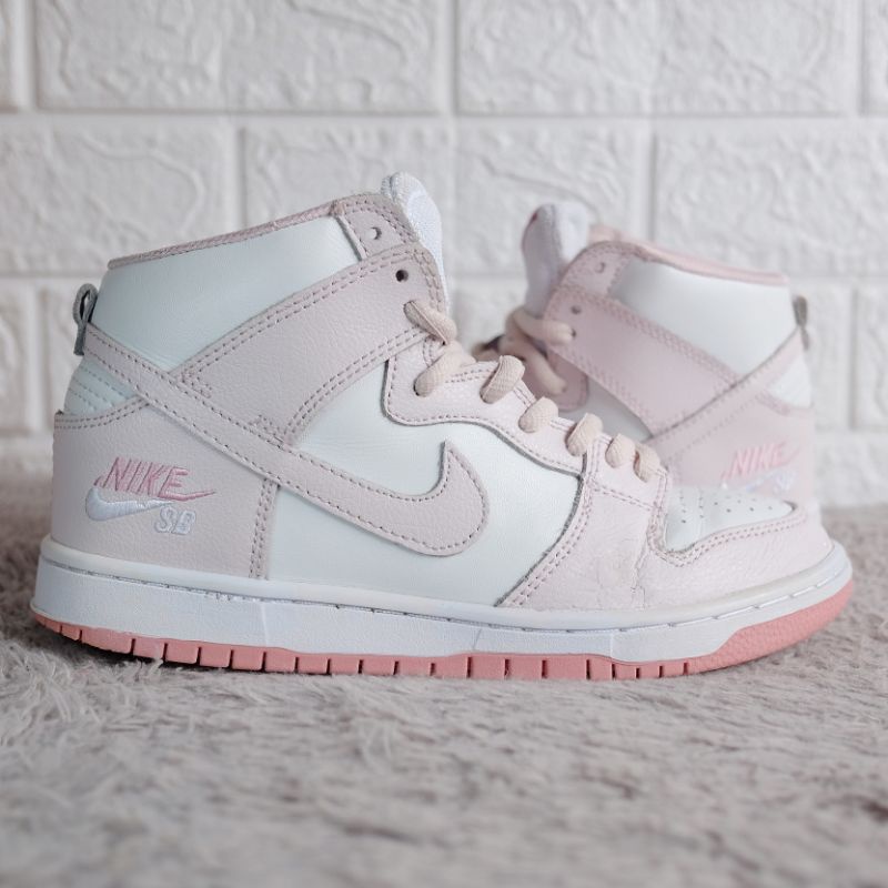 Sepatu Second SB Dunk High Pro Cherry Pink White Bekas Preloved