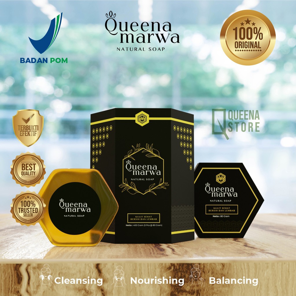 Sabun Pemutih Alami - Queena Marwa Natural Soap 100% ORIGINAL