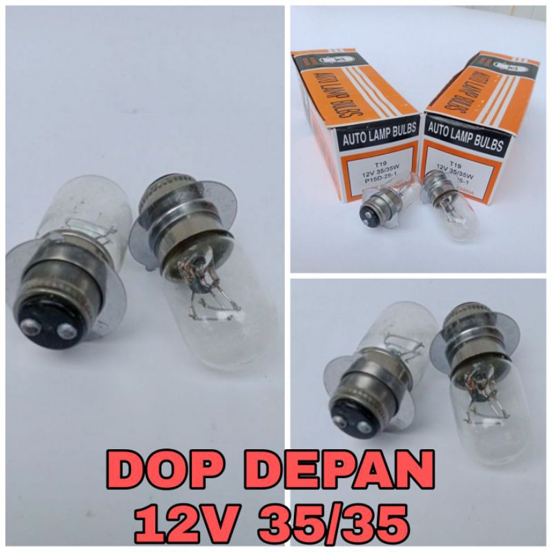 Dop Bohlam Lampu Depan Bebek Matic Osram T19 12volt 35/35 25/25 32/32 watt