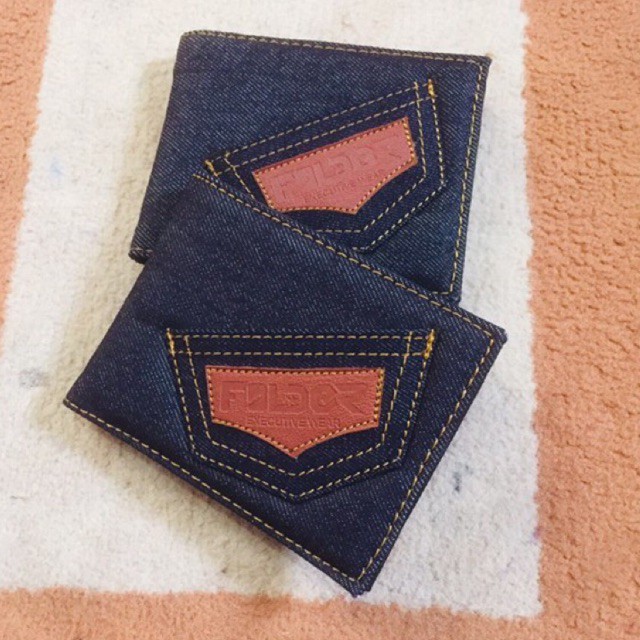 dompet anak muda keren bahan denim variasi model lipat dua horizontal #dompetdenim #dompetmurah #murahmeriah