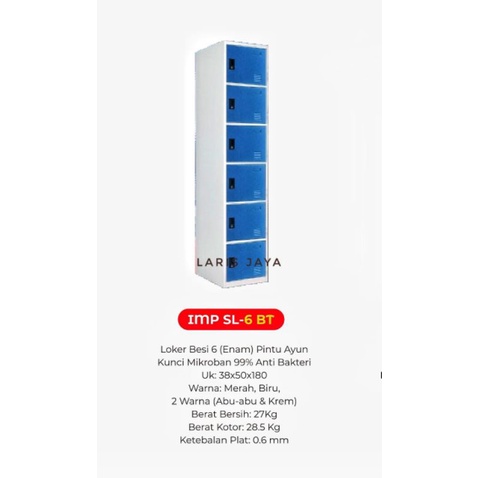 LOKER BESI 6 PINTU IMPORTA