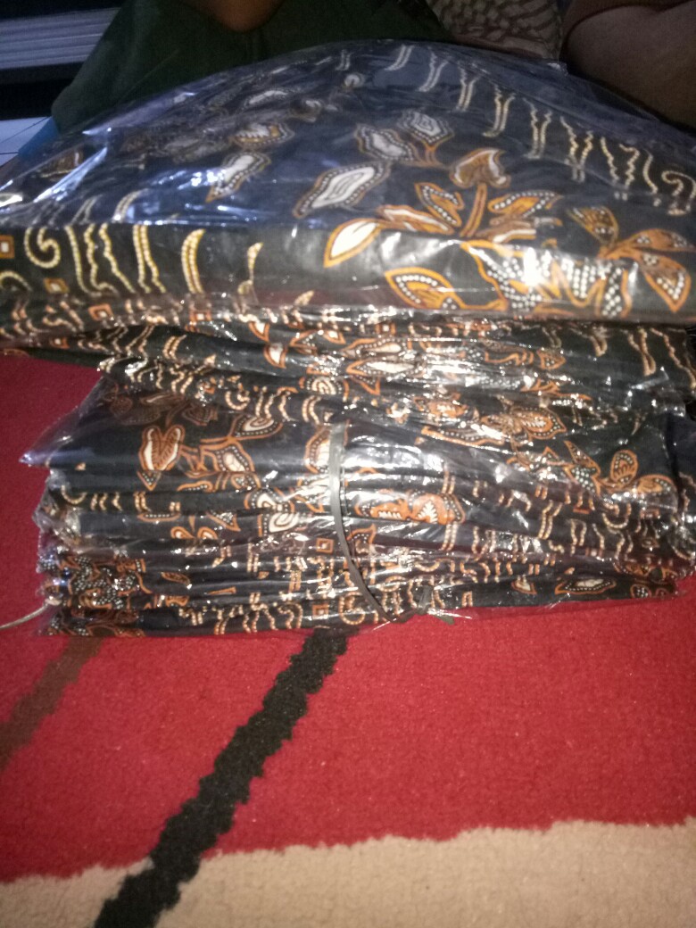 Kemeja Batik Pria Lengan Panjang Size M L Xl Xxl Bswart Batik Hrb026 Kenongo Hem Panjang Padi