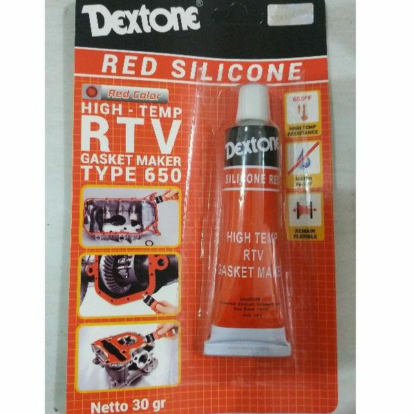 

Lem gasket red silicon rtv Dextone 30gr