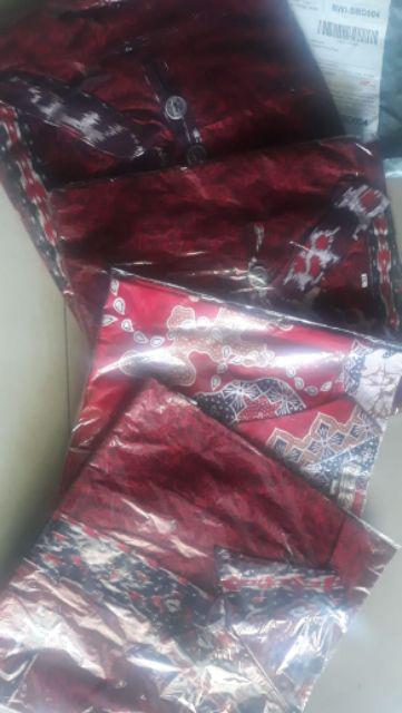 Promo Bswart Batik Hrb026 Kenongo Hem Pendek Padi Pekalongan M L Xl