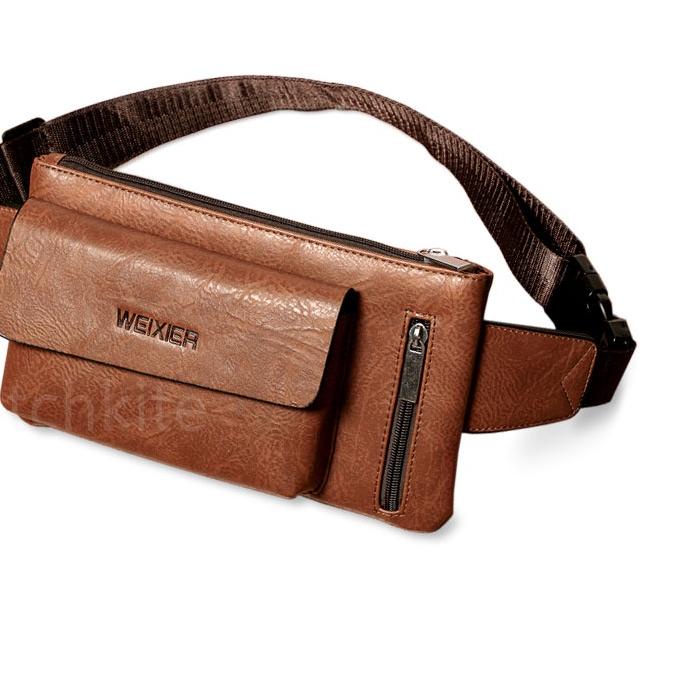 ❈ WEIXIER 9526 Tas Selempang Kulit Pria Anti Air WK-SBY ♀