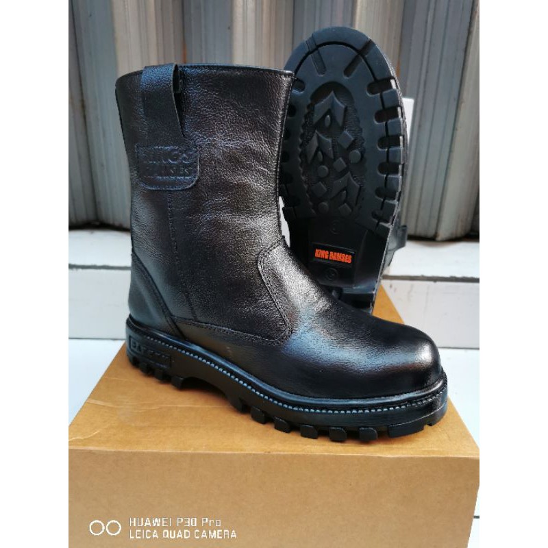 sepatu safety ujung besi asli kulit sapi