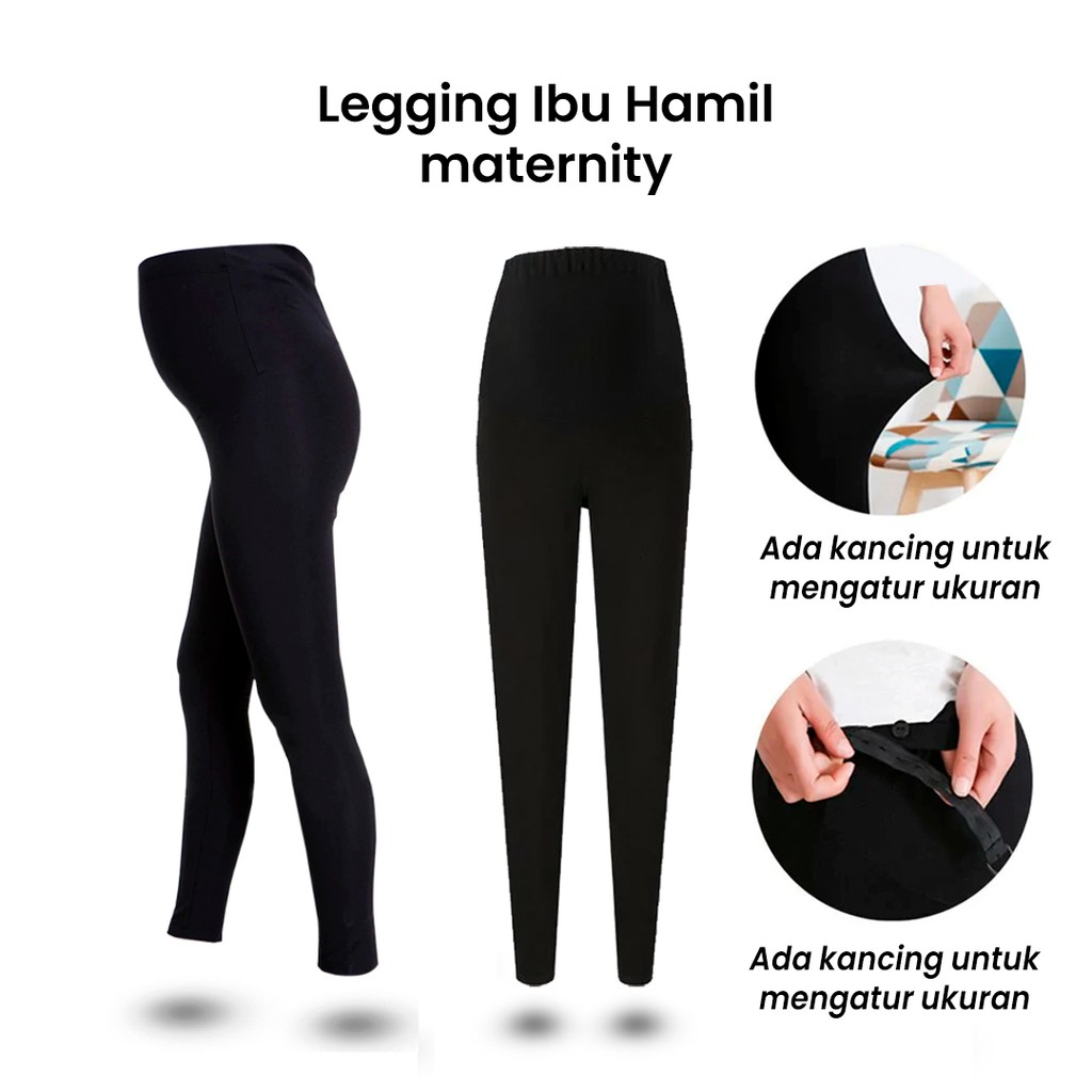 Celana Legging Hamil Rayon Spandek Standart Jumbo Maysara