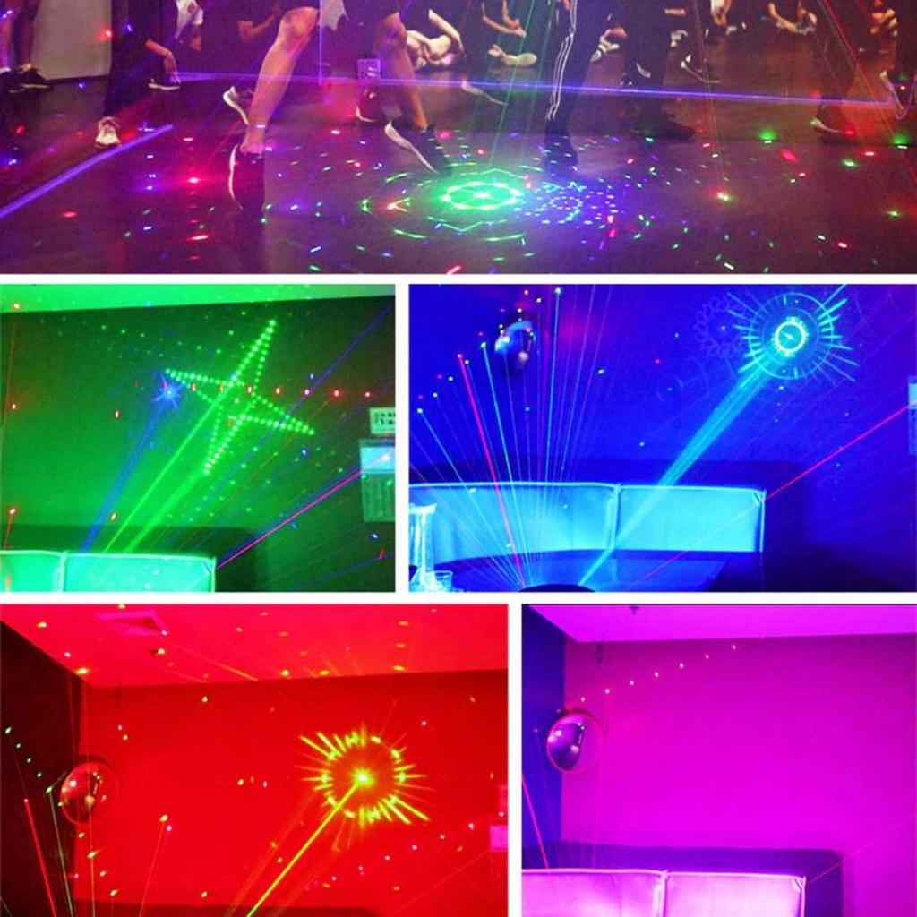 Lampu Sorot Laser Lighting Panggung Disco Beam RGB DMX Sensor Suara