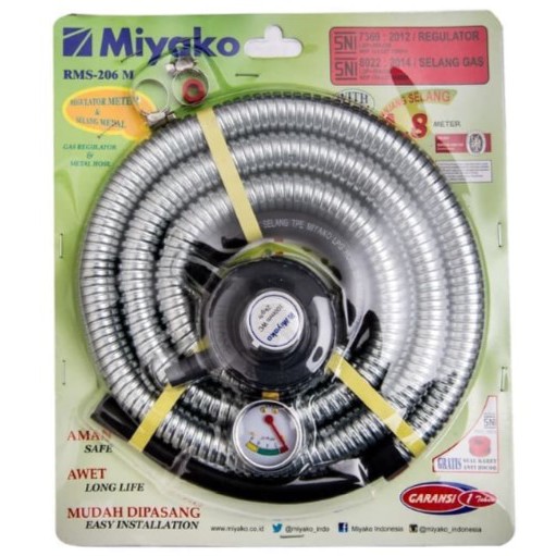 Miyako Paket Selang Gas + Regulator 1.8M RMS-206M